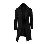 NUSGEAR Abrigo hombre invierno, Sobretodo Mezcla de Lana Botón de Manga Larga Gabardina Color sólido Abrigo Moda Slim fit Cortavientos Elegant caliente Chaquetas parka Blazer Outwear traje 2024