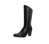 NUSGEAR Boots Largas, Zapatos De Moda, Tacones De Bloque, Botin Largas Con Cremallera Lateral Bota De Botas Larga Tacón Bloque Punta Botas Altas Hasta La Bota Altas Con Puntera Redonda