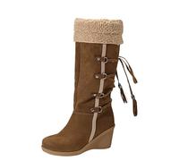 NUSGEAR Botas Mujer Calentitas Altas Caña Ancha Zapatos Invierno Zapatos Bota Forradas Mujer Bota Mujers Térmicas, Botas De Nieve, Boots De Invierno, Ligeras Botin Térmicas De Termicas
