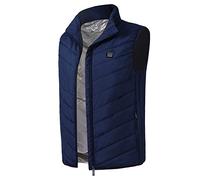 NUSGEAR Chaleco Calefactable Unisex Hombre Mujer, Chaleco Térmico Eléctrico USB con 2 Zonas Calefactables Ligero Chaquetas Calefactor Temperatura Ajustable para Moto Actividades Frio al Aire Libre