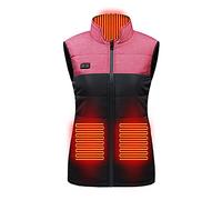 NUSGEAR Chaleco Calefactable Unisex Hombre Mujer, Chaleco Térmico Eléctrico USB con 9 Zonas Calefactables Ligero Chaquetas Calefactor Temperatura Ajustable para Moto al Aire Libre Invierno Caliente