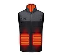 NUSGEAR Chaleco Calefactable Unisex Hombre Mujer, Chaleco Térmico Eléctrico USB con 9 Zonas Calefactables Ligero Chaquetas Calefactor Temperatura Ajustable para Moto al Aire Libre Invierno Caliente