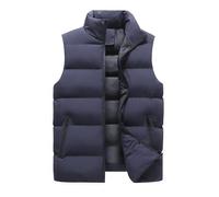 NUSGEAR Chaleco Hombre Abrigo sin manga Invierno cuello alto Chaqueta Casual Algodón Plumas Acolchado Cazadoras Color sólido Caliente Moda Outwear Tops Talla grande 2024