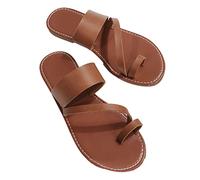 NUSGEAR Chanclas Mujer 2024 Sandalias Mujer Verano Moda Flip flop Zapatillas planas de Vestir Ligero Playa Bohemia Zapatos casual Sandalias de Punta Abierta Roma Sandalias Fiesta Cómodo