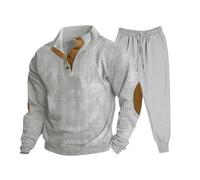 NUSGEAR Chandal Hombre Completo Pana Camiseta manga larga y pantalones otoño invierno 2pc Color sólido Deportivo Jogging gym Tracksuit Slim Fit Jersey Sudadera Conjunto Traje Moda Casual 2024