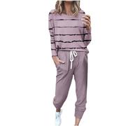 NUSGEAR Chandal Mujer Completo otoño invierno 2pc Patchwork Deportivo Tracksuit Sudaderas Jersey manga larga y pantalones Cremallera Conjunto Traje Moda Casual Jogging talla grande 2024