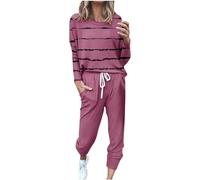 NUSGEAR Chandal Mujer Completo otoño invierno 2pc Patchwork Deportivo Tracksuit Sudaderas Jersey manga larga y pantalones Cremallera Conjunto Traje Moda Casual Jogging talla grande 2024