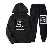 NUSGEAR Chandal Mujer Personalizada Delante y Detras Completo Invierno 2pc Deportivo Sudaderas con Capucha y Pantalones Conjunto Regalos Personalizados Tus Fotos y Textos A Todo Uniformes Sociedades