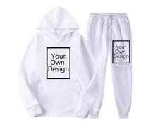 NUSGEAR Chandal Mujer Personalizada Delante y Detras Completo Invierno 2pc Deportivo Sudaderas con Capucha y Pantalones Conjunto Regalos Personalizados Tus Fotos y Textos A Todo Uniformes Sociedades