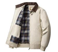 NUSGEAR Chaqueta Bomber Hombre Invierno Chaquetas Aviador Termica de Forro Polar Hombre Chaqueta Bomber Acolchado Vintage Invierno Cálida Cazadora Bombardero Grueso Abrigo Bolsillos con Cremallera