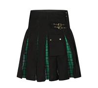 NUSGEAR Faldas escocesas utilitarias para Hombre Falda Escocesa Escocesa con Correas y Grandes Bolsillos Cargo Talla Grande Medieval Vintage Punk Gothic Vestido Hombres