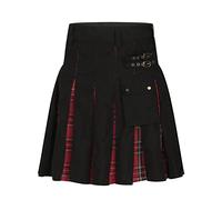 NUSGEAR Faldas escocesas utilitarias para Hombre Falda Escocesa Escocesa con Correas y Grandes Bolsillos Cargo Talla Grande Medieval Vintage Punk Gothic Vestido Hombres