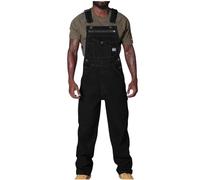 NUSGEAR Mono Pantalones de Vaqueros Hombre 2024 Peto Trabajo Bib Suelto Jumpsuit con Bolsillos Mezclilla Moda Casual Fiesta Pant Trabajo Jeans Denim Pantalones Mono Talla Grande