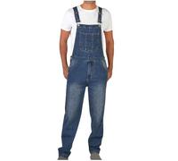 NUSGEAR Mono Pantalones de Vaqueros Hombre Mezclilla Peto Trabajo Bib Jumpsuit con Bolsillos Trabajo Moda Suelto Casual Fiesta Pant Jeans Denim Pantalones Mono 2024