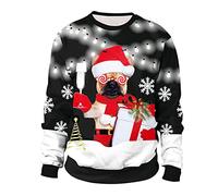 NUSGEAR Navidad Sudaderas Hombre Jersey Unisex Estampado Divertidos navideños Invierno Casual Moda Tumblr Tops Suéter Fiesta Suelto Sudaderas Xmas Christmas Talla Grande 2024 2025