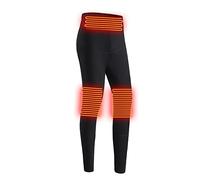 NUSGEAR Pantalones Calefactable Mujer, Slim Fit Pantalones Térmico Eléctrico USB con 3 Zonas Calefactables Caliente Calefactor Temperatura Ajustable pant para Moto Actividades Frio al Aire Libre