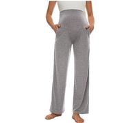 NUSGEAR Pantalones de Maternidad Mujer sobre el Vientre Premama Embarazada Cintura Alta Suelto Elástico Pantalones Algodón Suave Ropa Maternidad premamá Yoga Cómodo Pantalones