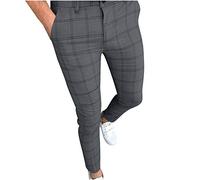 NUSGEAR Pantalones Hombre Pantalones de Traje Negocios Pantalones Moda Oficina Slim Fit Pants Fiesta Casual Basic Pantalon Largo Impresión a Cuadros Otoño Cómodo Deportivos Jogging Pantalones