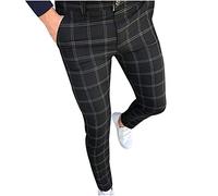 NUSGEAR Pantalones Hombre Pantalones de Traje Negocios Pantalones Moda Oficina Slim Fit Pants Fiesta Casual Basic Pantalon Largo Impresión a Cuadros Otoño Cómodo Deportivos Jogging Pantalones