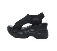 NUSGEAR Sandalias de cuña Plataforma Mujer Verano Moda Sandalias con Punta Abierta boca de pez Casual Playa Zapatos Fiesta Calzado Comoda vestir 2025