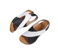 NUSGEAR Sandalias de Mujer Verano con Punta Abierta Moda Bohemia Sandalias de cuña Plataforma Casual Elegante Zapatos Roma Correa Fiesta Calzado Comoda vestir Tallas grandes 2025