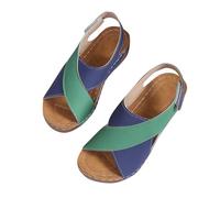 NUSGEAR Sandalias de Mujer Verano con Punta Abierta Moda Bohemia Sandalias de cuña Plataforma Casual Elegante Zapatos Roma Correa Fiesta Calzado Comoda vestir Tallas grandes 2025
