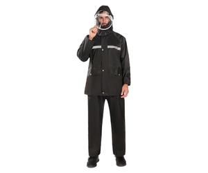 NUSGEAR Traje de Agua Completo Chubasquero Plegable Traje de Lluvia Hombre Mujer Reflectante Impermeable de Trabajo Traje Resistente al Agua Conjunto Chaqueta con Capucha y pantalón Prueba de Viento