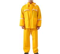 NUSGEAR Traje de Agua Completo Chubasquero Plegable Traje de Lluvia Hombre Mujer Reflectante Traje Impermeable de Trabajo Resistente al Agua Conjunto Chaqueta con Capucha y pantalón Al Aire Libre