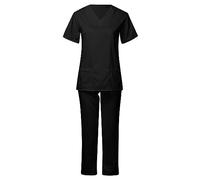NUSGEAR Uniforme sanitario o Conjunto Sanitario Mujer Camiseta manga corta y Pantalones Enfermera Conjunto Casaca Tops de Mujer Uniforme Color Sólido