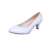 NUSGEAR Zapatos de Tacón Alto Cómodos Clásicos Mujer Comodo Zapatillas con Tacón Alto Zapatos de Salón PU Trabajo Balila Primavera Verano Fiestas Boda Oficina 2025