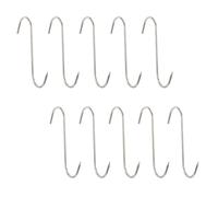 NUSITOU 10 Ganchos en Forma de S de Acero Inoxidable para Cocina Gancho Carnicero Multifuncional de 18,5 Cm para Colgar Carne Jamón Aves y Utensilios y Barbacoa Kit 10 Piezas