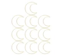 NUSITOU 10 Piezas de Aros de Metal en Forma de Luna para Atrapasueños DIY, Anillos de Hierro Dorado Diseño Boho y Construcción Resistente para Decoración de Pared