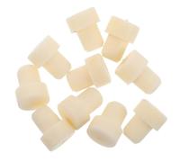 NUSITOU 10 Tapones para Botellas de Vidrio de Goma Beige Preservación de Aroma y Fácil Inserción, Ideales para Oficinas y Spas como Tapón de Botella de Repuesto