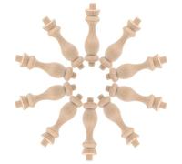 NUSITOU 10 Unidades Balaustres de Madera Maciza sin Pintar 7,5x1,8 Cm para Barandilla de Cubierta y Pilares Romanos Decoración Jardín Bricolaje