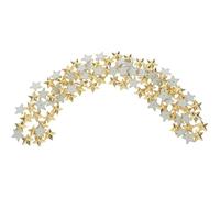 NUSITOU 100 Cuentas Acrílicas Doradas en Forma de Estrella de Cinco Puntas para Manualidades, Decoración Ligera y Única en Ropa y Bolsos