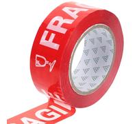 NUSITOU 1rollo Cinta de Embalaje Frágil Autoadhesiva Roja Envío y Protección de Paquetes Delicados Resistente y Visible para Almacenes y Comercio Electrónico
