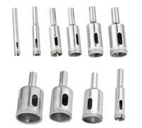NUSITOU 2 Juegos Juego de Brocas de Diamante para Vidrio y Mármol, Metal Resistente, 10 Tamaños de 6mm a 26mm, Compatible Taladros Eléctricos Estándar