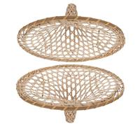 NUSITOU 2 Piezas de Sombrero de Bambú Ahuecado Beige, Accesorio para Baile Diseño Fino y Resistente, Adecuado para Decoración y Fiestas Divertidas