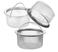 NUSITOU 3piezas Filtro de Drenaje para Fregadero de Cocina Acero Inoxidable Duradero con Mango Integrado para Fácil Manejo y Compatible con Desagües Estándar