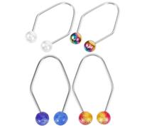 NUSITOU 4piezas Entrenador de Hoyuelos para Mejillas Acero Inoxidable con Perlas Portátil y Cómodo para Mujeres Mejora Contorno Facial y Tono Muscular
