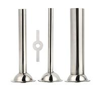 NUSITOU Accesorios para Máquina de Salchichas 3 Piezas en Acero Inoxidable 420 Embudos de 14mm, 19mm y 25mm Compatibles Picadoras de Diámetro 55mm para Producción Casera de Embutidos