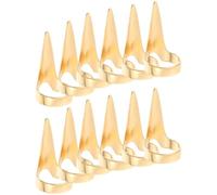 NUSITOU Anillos para Seccionar el Cabello de Aleación de Zinc, Pack 10 Unidades Color Dorado, Accesorios para Trenzar y Separar el Cabello, Herramientas para Raya y Peinados Profesionales