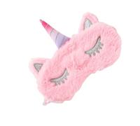 NUSITOU Antifaz para Dormir de Felpa Forma de Unicornio Rosa, Ligero y Bloquea la Luz, Adecuado para Viajes y Reuniones, Diseño Adorable y Creativo para Toda la Familia