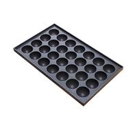 NUSITOU Bandeja para Hornear Takoyaki de Aluminio 28 Moldes Redondos Antiadherente, para Huevos de Codorniz y Albóndigas de Pescado, Utensilio de Cocina para Hornos y Parrillas