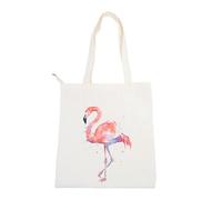 NUSITOU Bolso de Lona con Estampado de Flamingo Bolso de Hombro para Mujer Bolso Bandolera Casual con Asa Diseño Único y Versátil para Uso Diario y Viajes Blanco