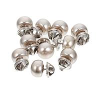 NUSITOU Botones de Seguridad Invisibles para Mujer, 10 Piezas en Color Plata, Material Pp, Fáciles de Almacenar y Prevenir Miradas, Ideales para Camisas y Faldas