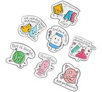 NUSITOU Broche de Laboratorio de Química para Mujer, 7 Piezas Metálicas Diseño Aleatorio de Frascos y Moléculas, Pin de Solapa Decorativo para Ropa, Bufandas y Mochilas, Estilo Aleatorio