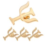 NUSITOU Broches Elegantes para Psicólogos de Aleación Dorada, Diseño Exclusivo en Forma de Corazón, Pack de 4 Piezas para Ocasiones y Viajes