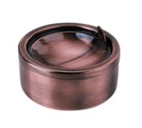 NUSITOU Cenicero Cubierto con Tapa de Acero Inoxidable para Cigarrillos, Gran Capacidad, Fácil de Limpiar, Diseño Moderno Adecuado para Café y Hotel