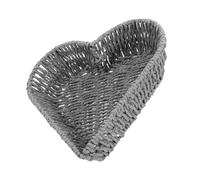 NUSITOU Cesta Tejida de Papel Gran Capacidad y Diseño Apilable para Mejor Circulación de Aire, Forma de Corazón Adecuado para Almacenar Pan y Frutas